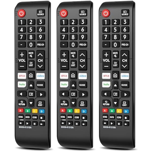 (Pack of 3) Replacement Remote Control for Samsung Smart TV, Compatible with QLED/The Frame/Crystal UHD/Series 8 7 6