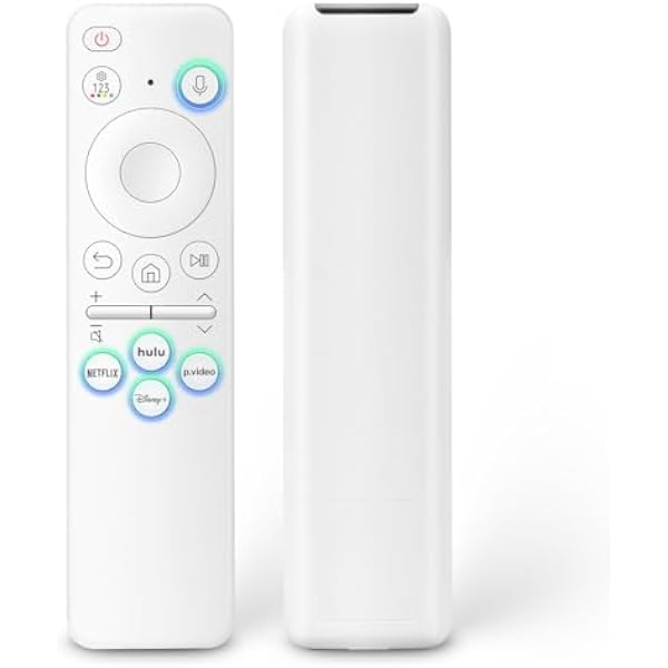 Voice Rechargeable Remote for Samsung-Smart-TV-Remote-Control, Replacement Compatible for Samsung Frame QLED Crystal UHD Solar Smart TVs